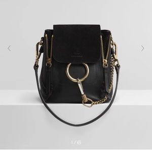 Chloe Mini Faye Backpack Black